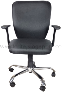 PREMIER LOW BACK BLACK FABRIC CHAIR