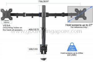 Monitor Arm Stand  Double (2 Arm)