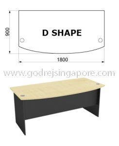 D SHAPED WRITING TABLE 1800mmx900mm