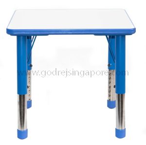 Square Height Adj Table Wooden Top 071 - Blue