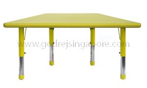 Trapezium Height Adj Table Plastic Top 003-2 - Green