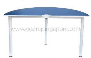 Semi-Circular Table Blue 1400Dia x 750mmH