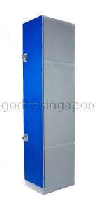 2 Door ABS Plastic Locker Key/latch Lock (SINGLE COLUMN)- DEEP BLUE DOOR