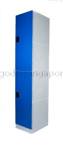 2 Door ABS Plastic Locker 4 Digit Keyless Lock (SINGLE COLUMN)- DEEP BLUE DOOR