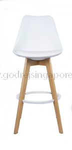 Model 8055H White Bar Stool Highchair