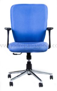 PREMIER MID BACK BLUE FABRIC CHAIR 