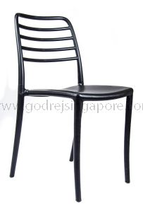 Fully Moulded Designer PP chair Model 3047 Black