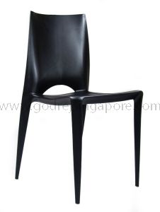 Fully Moulded Designer PP chair Model 2011 Black