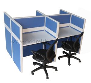 Hot Desking 4 Cluster Office Workstation