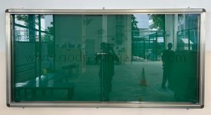 Sliding Glass Notice Board 2400mm x1200mm