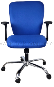 PREMIER LOW BACK BLUE FABRIC CHAIR