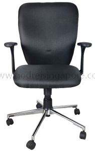 PREMIER MID BACK BLACK FABRIC CHAIR