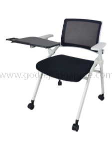Training Chair with Swivel Back, Sliding Arm Pads and Writing Tablet