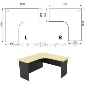 L Shaped Writing Table
