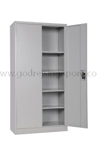 FULL HEIGHT SWING DOOR METAL CABINET 4 SHELVES