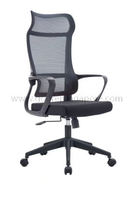 LumbarElite High back Mesh Chair- Black