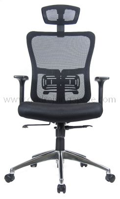 NOVA High Back Mesh Chair with Fabric Seat