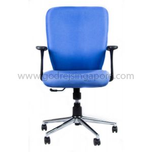 PREMIER MID BACK BLUE FABRIC CHAIR 